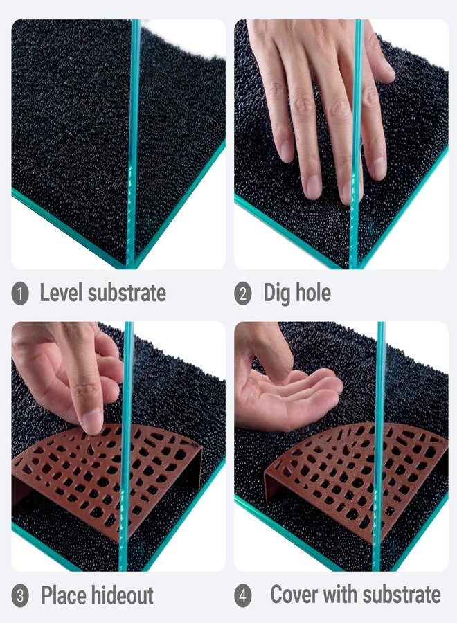 HERPDEN 2-Pack Black Shrimp Hides for Aquarium - Stealth Cave with Multi-Sized Holes, 180° Viewing & Stable Hides for Cherry/Dwarf Shrimp - Image 4